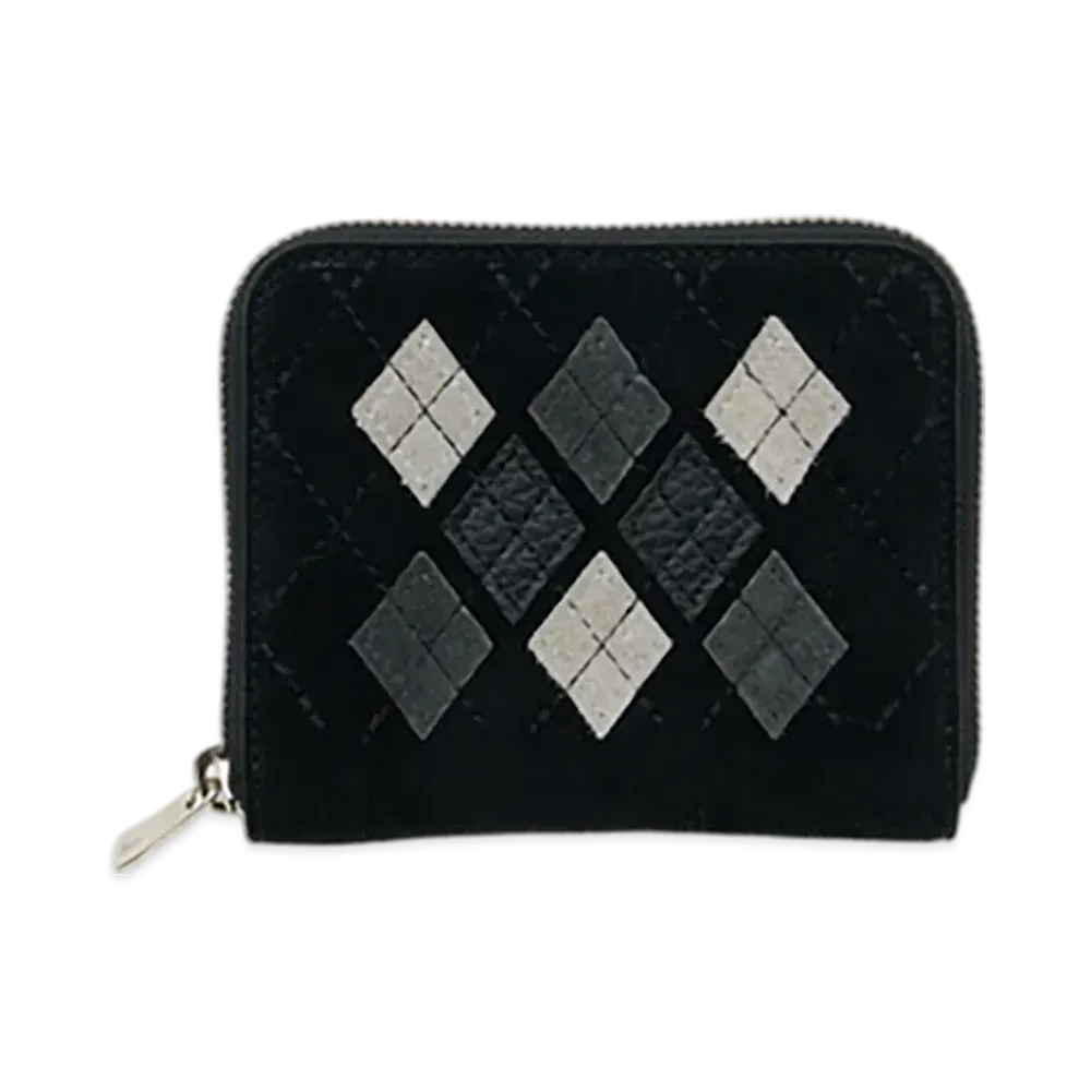 Hender Scheme Argyle Square Zip Purse "Argyle Black"