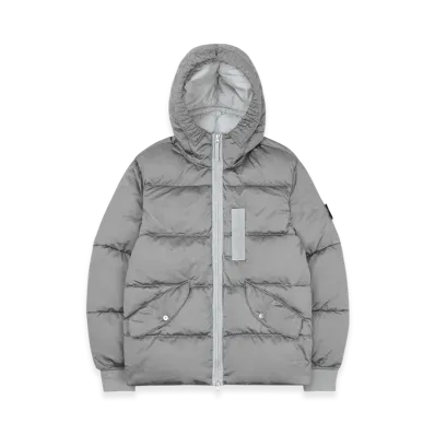 Stone Island 43619 Nylon Metal Econyl Regenerated Nylon Down Jacket - 22FW "Light Grey"