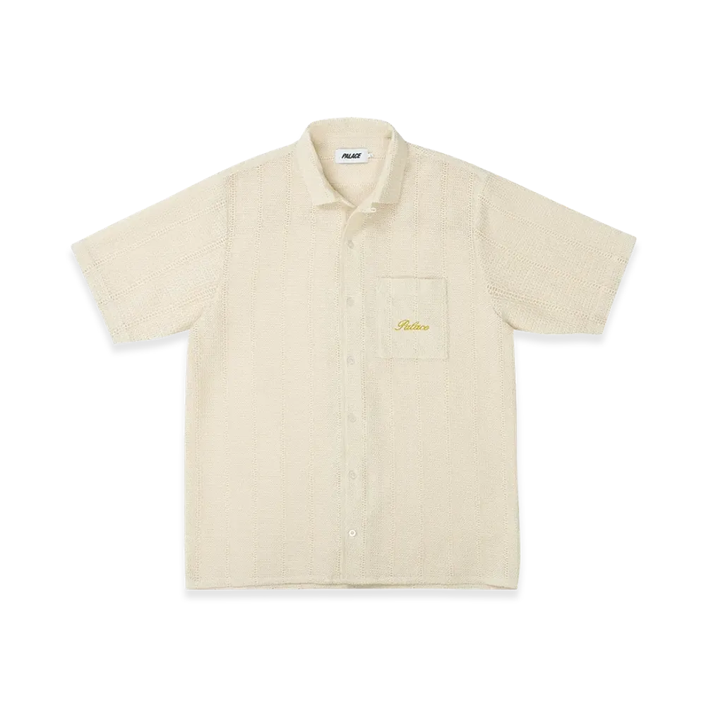 PALACE Script Texture Shirt "Off White"