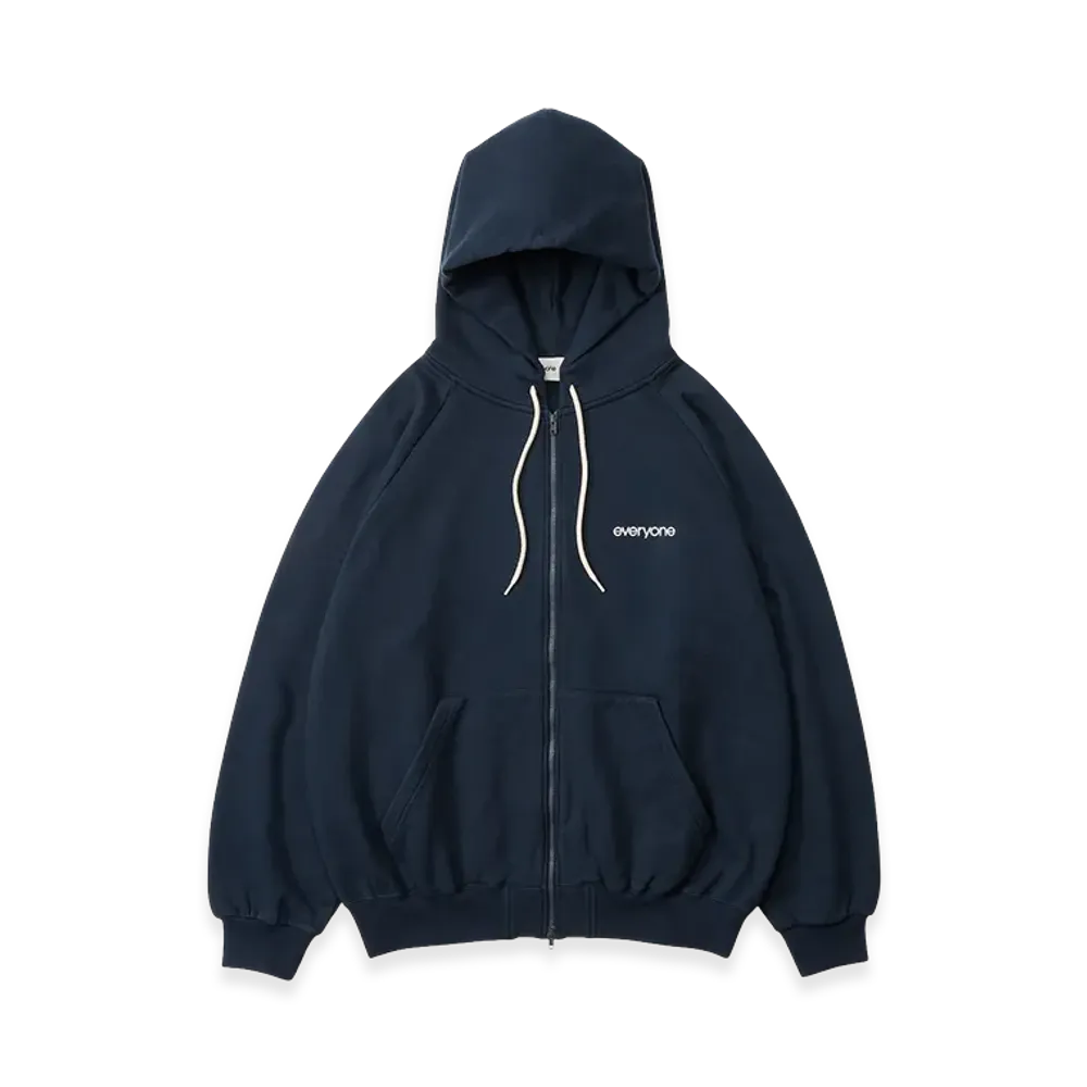 everyone Original Logo Zip Up Hoodie "Navy"