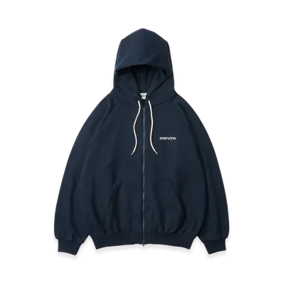 everyone Original Logo Zip Up Hoodie "Navy"