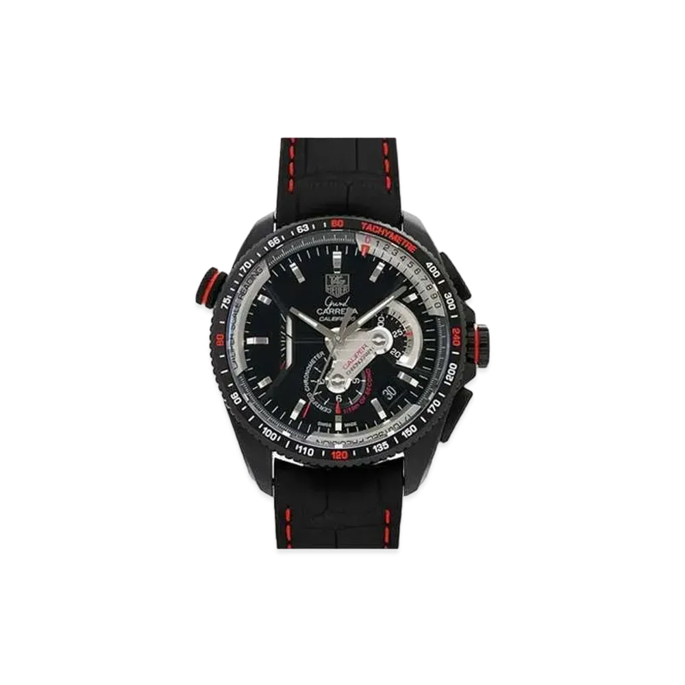 TAG Heuer Ground Carrera Calibre 36RS Chronograph Leather Belt "Black" CAV5185.FC6237