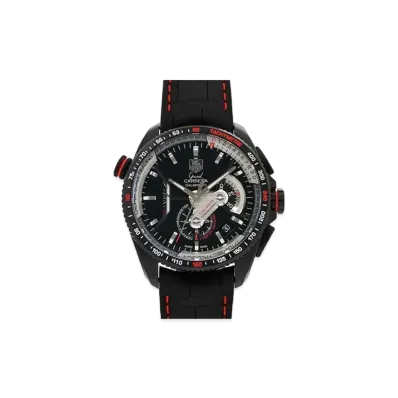 TAG Heuer Ground Carrera Calibre 36RS Chronograph Leather Belt "Black" CAV5185.FC6237
