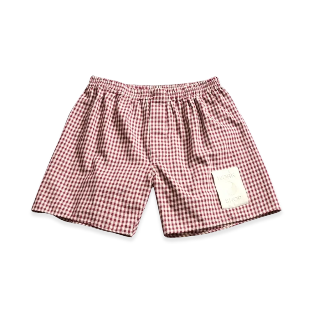 OUR LEGACY Boxer Short "Red White Check"