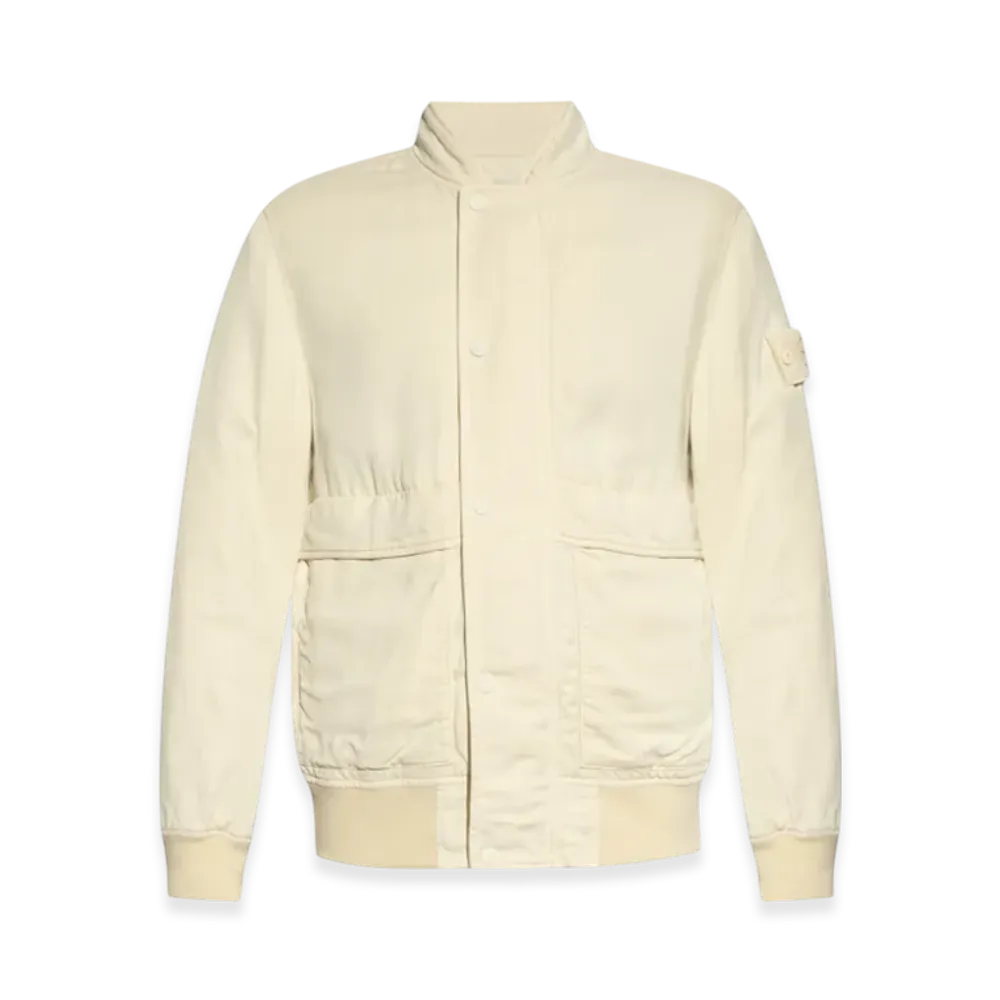 Stone Island 435F2 Stone Island Ghost Piece Cupro Raso with Primaloft-TC Bomber Jacket - 24SS "Natural White"
