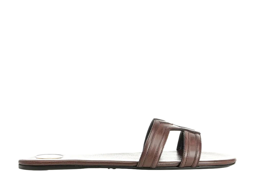 Saint Laurent Women's Mabrouka Slides "Brown"