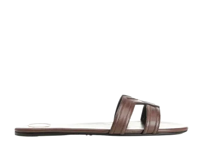 Saint Laurent Women's Mabrouka Slides "Brown"