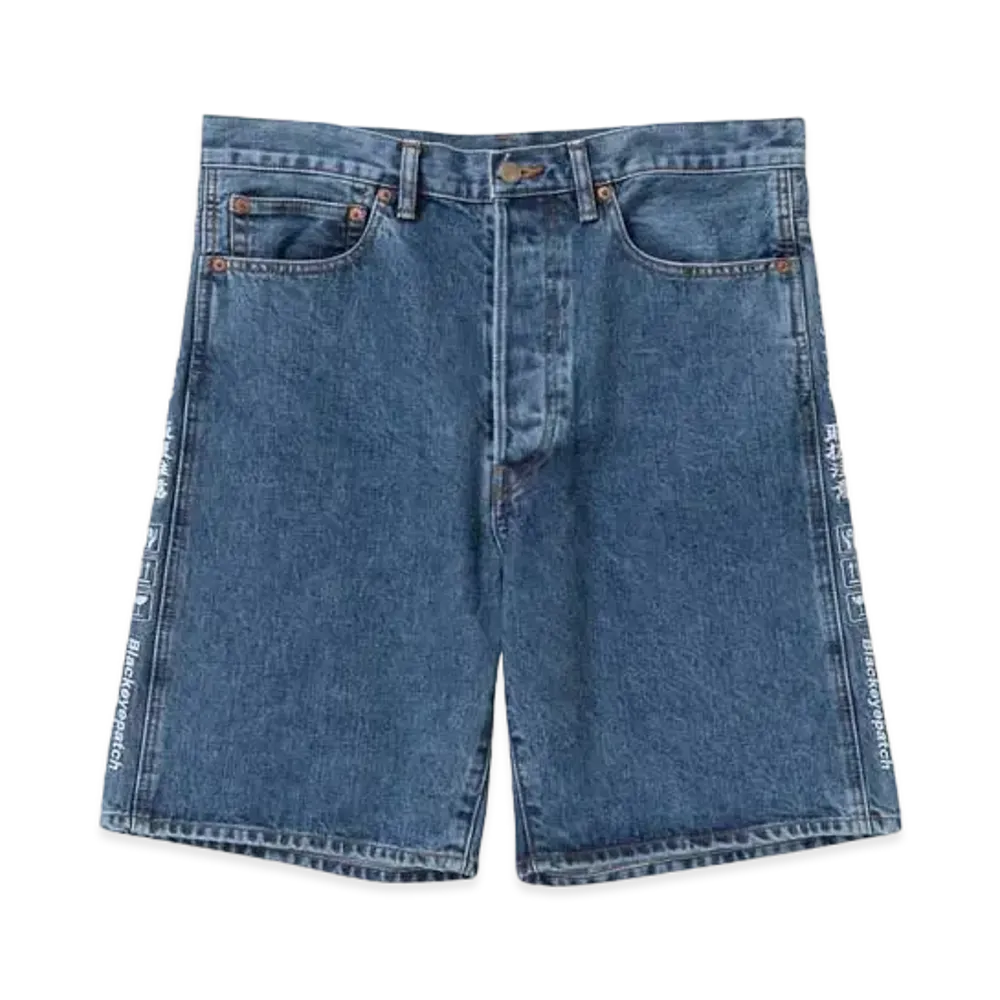 BlackEyePatch HANDLE WITH CARE DENIM SHORTS "Blue"