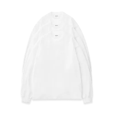 everyone 3P Long Sleeve Tee Shirts "White"