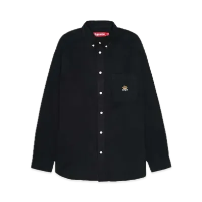 Supreme Loose Fit Flannel Oxford Shirt "Black"