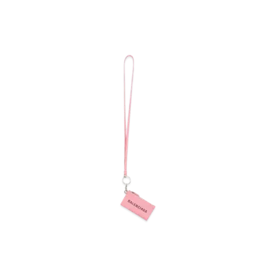 BALENCIAGA Cash Card Case On Keyring "Pink"