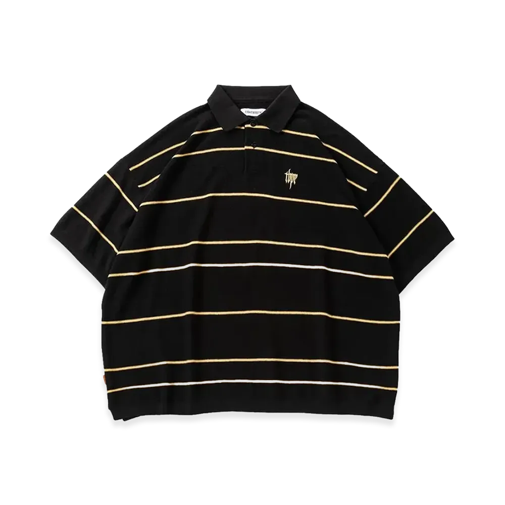 TIGHTBOOTH Border Knit Polo "Black"
