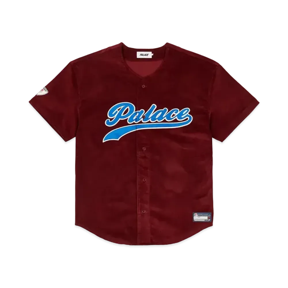PALACE Cord Baseball Jersey "Burgundy"