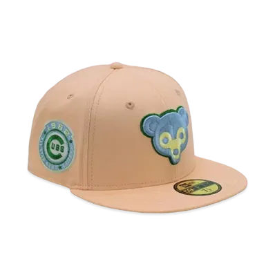 NEW ERA x THE CAP Sugar Shack Pack 59Fifty Chicago Cubs "Peach Yellow"