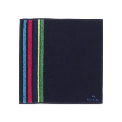 Paul Smith Sports Stripe Line Towel Handkerchief "Navy"