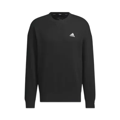 adidas Essentials Plus Loose Fit Small Logo French Terry Sweatshirt "Black"
