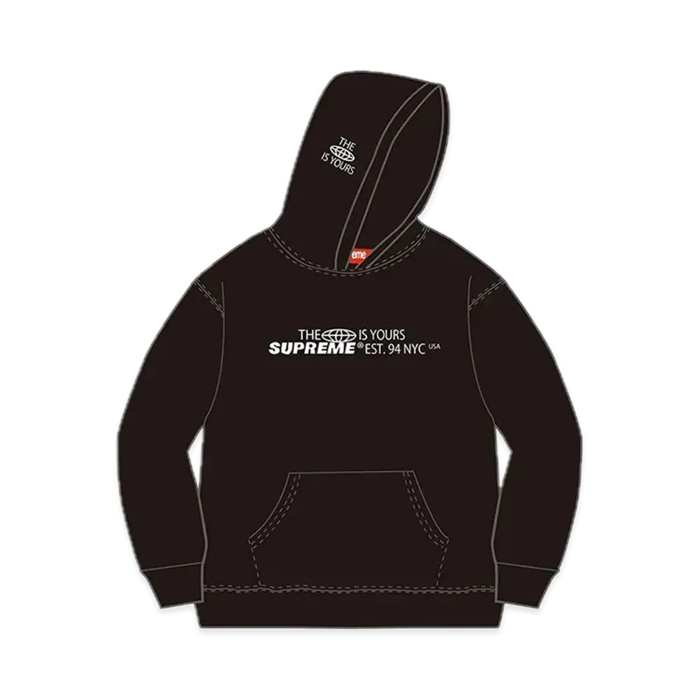Supreme World Is Yours Hooded Sweatshirt "Black"