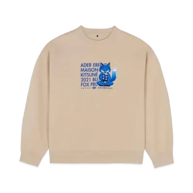 Maison Kitsune x ADERERROR Meditation Fox Sweatshirt "Ivory"