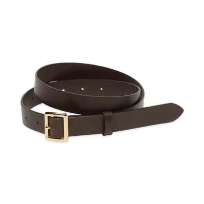 AURALEE Square Buckle Belt "Brown"