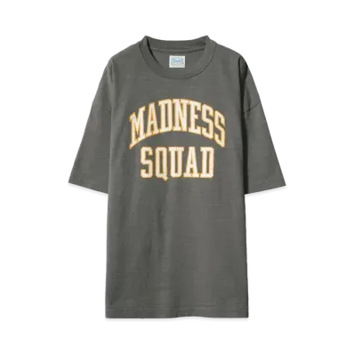 MADNESS MADNESS VINTAGE COLLEGE PRINT TEE "GREY"