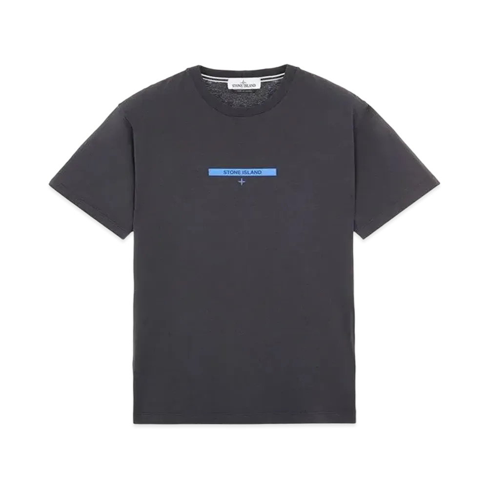 Stone Island 2NS84 COTTON JERSEY, 'MICRO GRAPHICS ONE' PRINT_SLIM FIT "Steel Grey"