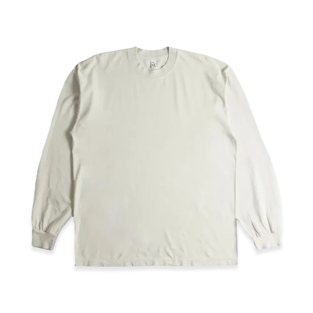 Los Angeles Apparel 6.5OZ Garment Dyed Crew Neck Long Sleeve T-Shirt "Cement"