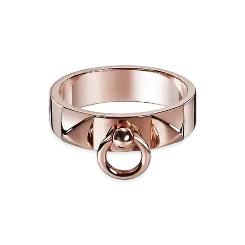 Hermes Collier de Chien Ring Small Model "Pink Gold"