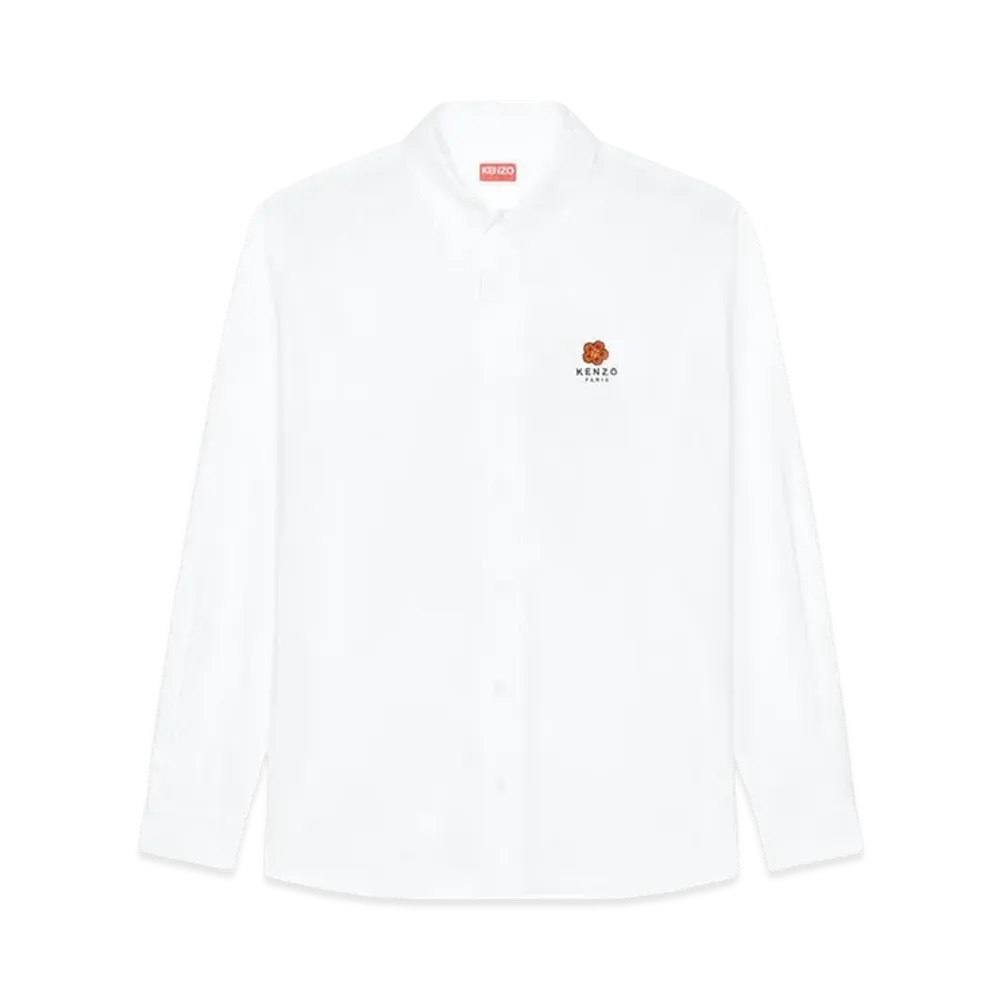 KENZO 'BOKE FLOWER' Crest Casual-shirt "White"