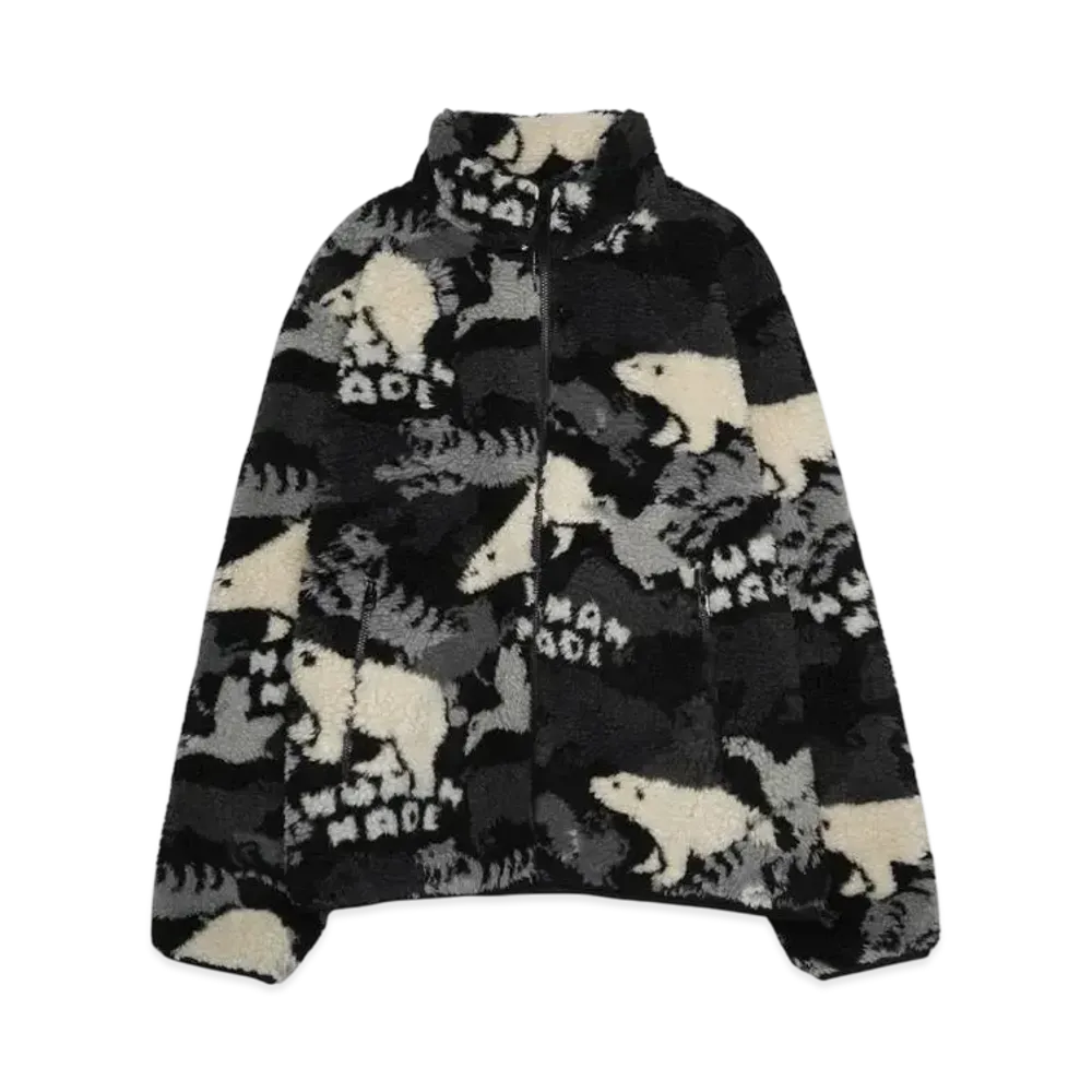 HUMAN MADE Animal Fleece Jacket "Gray"