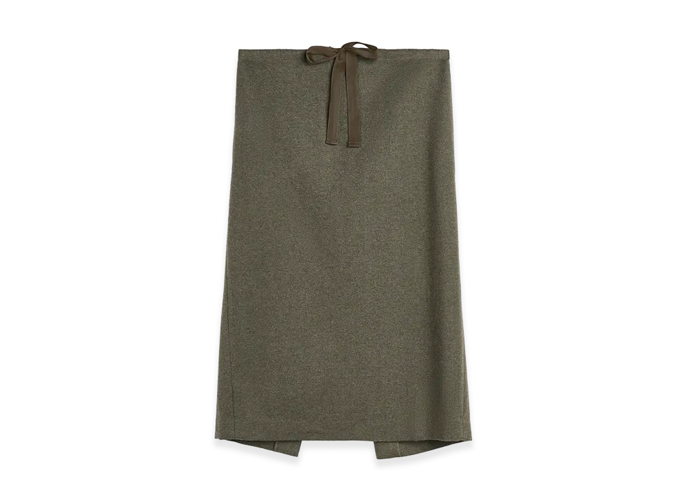 OUR LEGACY Women's Crush Skirt "Night Pine Fishbone Bound Wool"