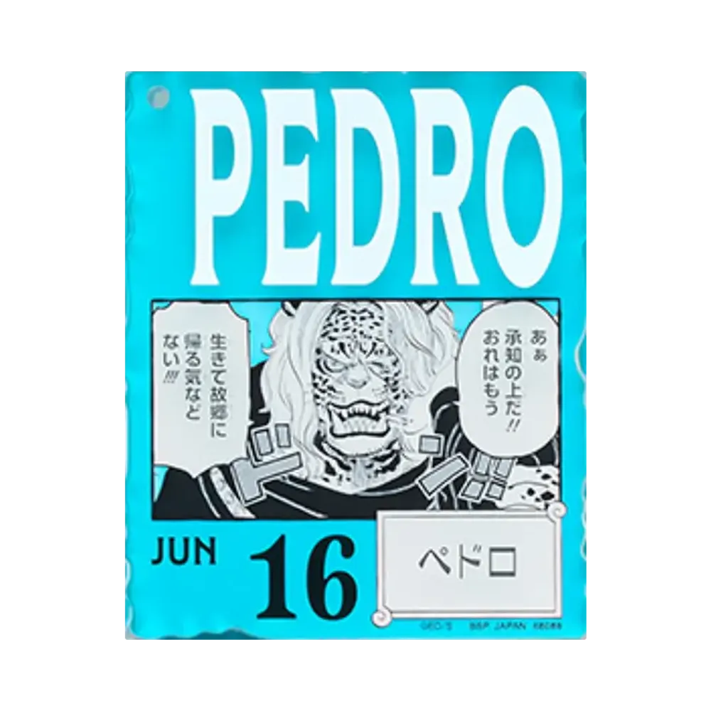BANDAI "Ichiban Kuji" -ONE PIECE BASE SHOP Lottery 366DAYS OF BIRTHDAYS- Birth Month January-March Me Colors Acrylic Block Charm Prize 6/16 Pedro