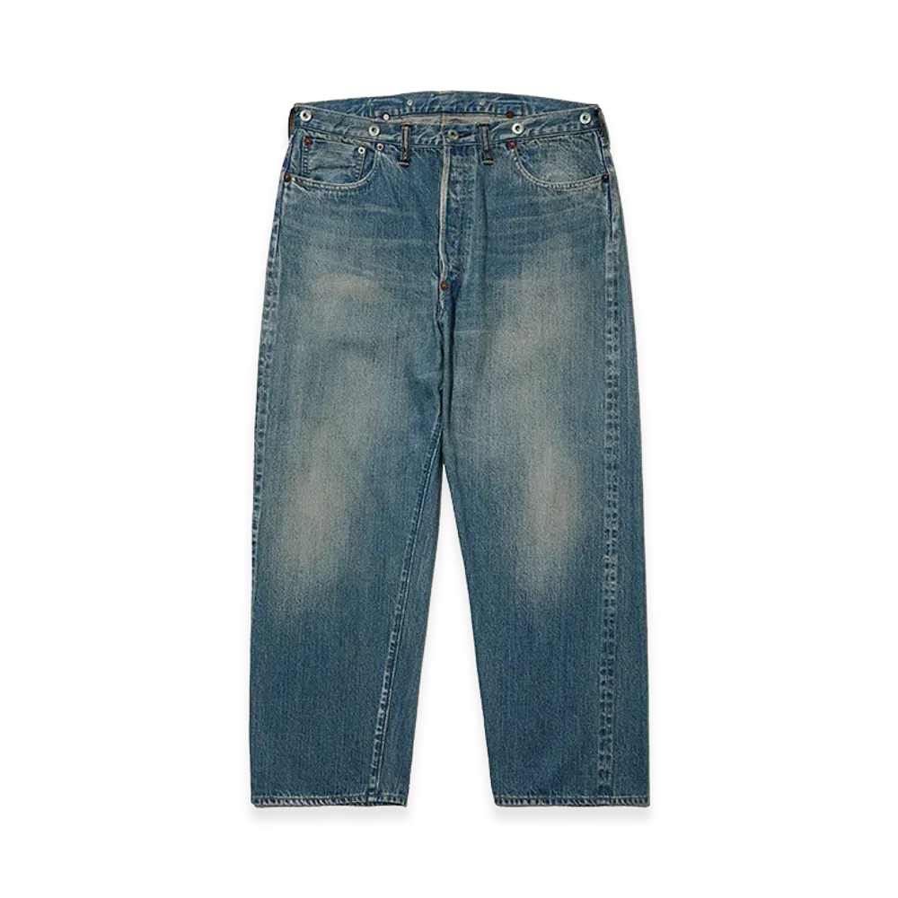 A.PRESSE No.22 Washed Wide Denim Pants "Indigo"