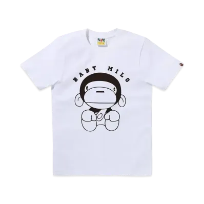A BATHING APE Classic Baby Milo Tee "White"