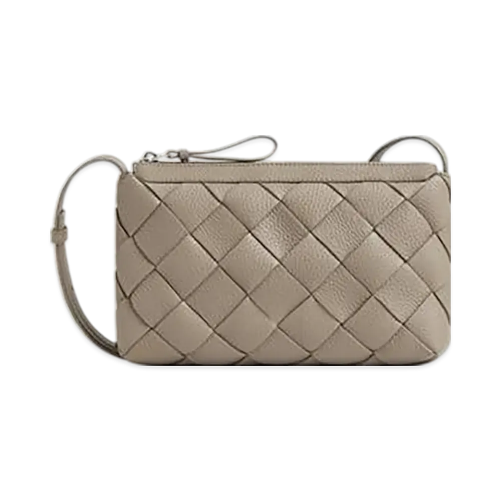 Bottega Veneta Diago Zipped Messenger "Limestone"