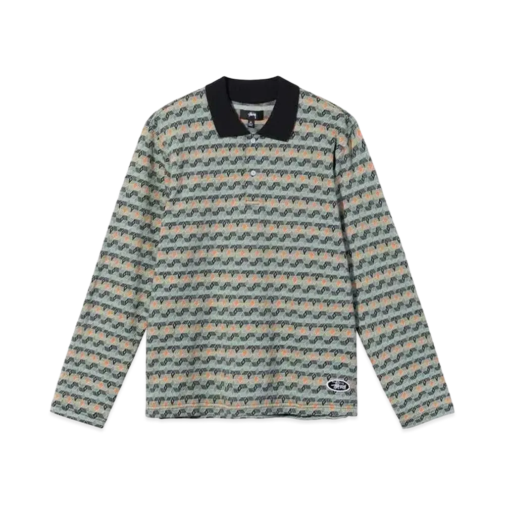 Stussy DIAMOND PATTERN POLO "Olive"