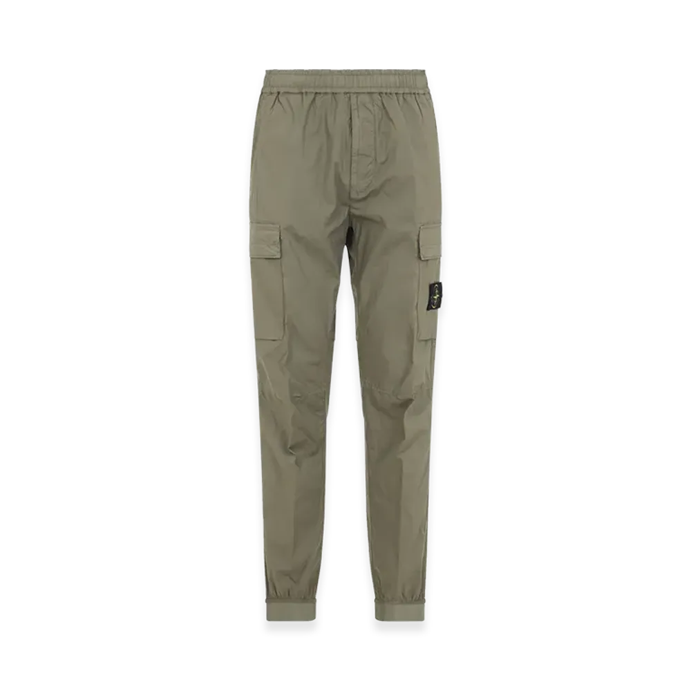 Stone Island Cotton Canvas Cargo Pants "Green"