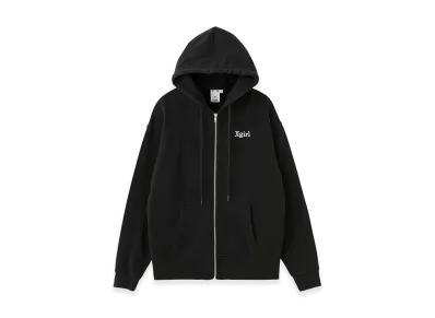 X-Girl Embroidered Logo Zip Up Sweat Hoodie "Black"