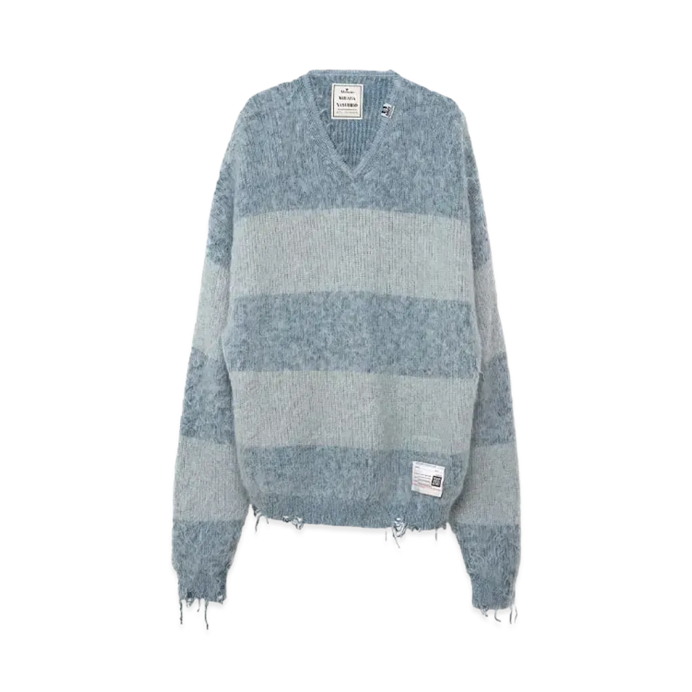 Maison MIHARA YASUHIRO Glittery Mohair Knit Sweater "Blue"