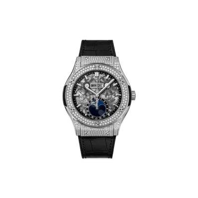 HUBLOT Classic Fusion Aerofusion Moonphase Titanium Pave 45mm