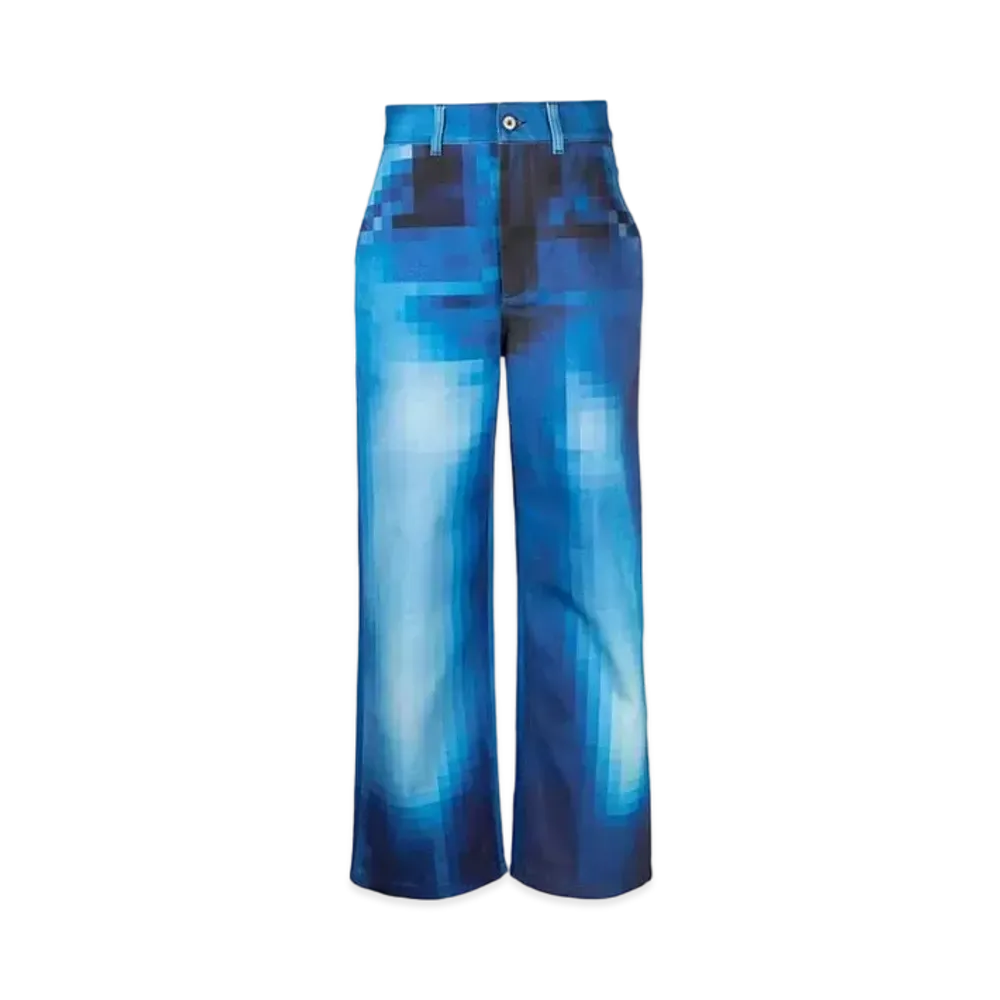 LOEWE Pixelated Baggy Jeans In Denim "Denim"