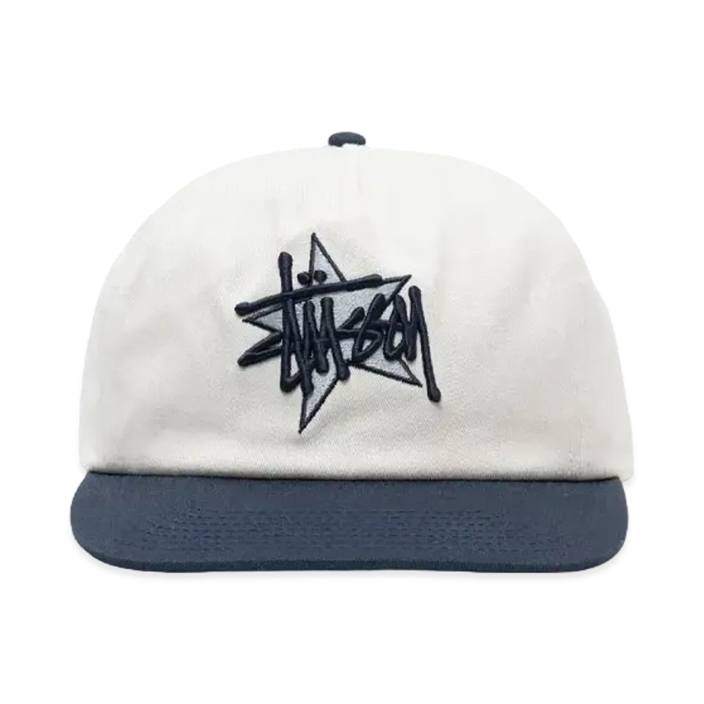 Stussy Mid-Depth Basic Star Strapback "White"