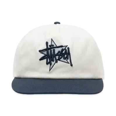 Stussy Mid-Depth Basic Star Strapback "White"
