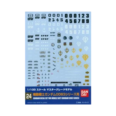 Gundam Decal No.24 MG 1/100 Mobile Suit Gundam 0083