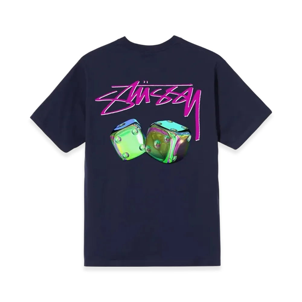 Stussy Iridescent Dice Tee "Navy"