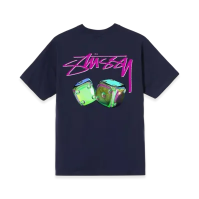 Stussy Iridescent Dice Tee "Navy"