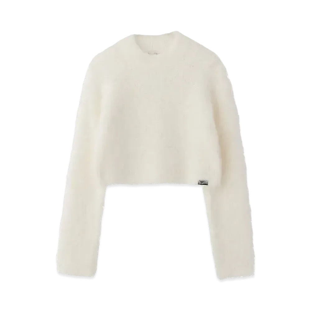 X-Girl High Neck Compact Knit Top "White"