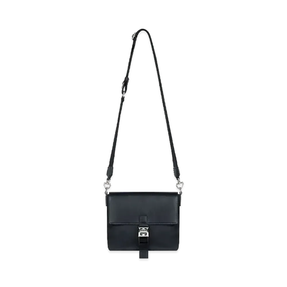 GIVENCHY 4G Light Messenger Bag In Nylon And Leather "Black"