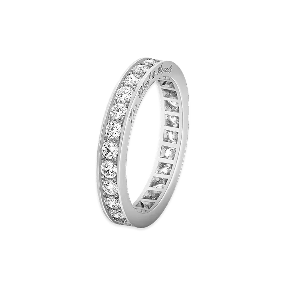 Van Cleef & Arpels Romance wedding band 3.0 mm "Platinum/Diamond"