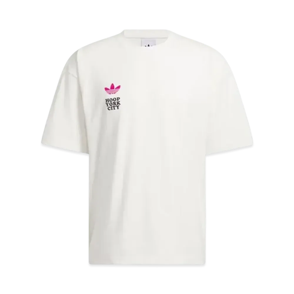 adidas Hoop York City Short Sleeve T-shirt (Gender Neutral) "Cloud White"