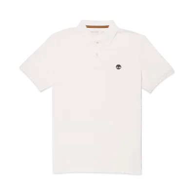 Timberland Men's Short Sleeve Millers River Picket Polo Shirt "White"